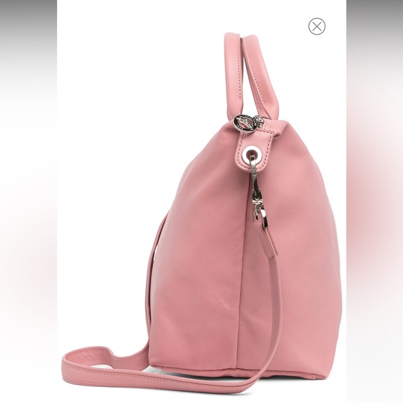 Long champ Le Pliage Cuir Top Handle Tote Bag - Picture 4 of 7